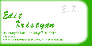 edit kristyan business card